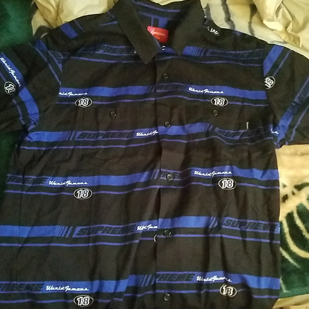 Supreme Stripped Racing Shirt